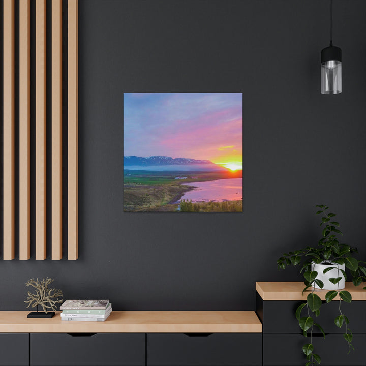 Sunset Over the Fjord Part 2 - Canvas