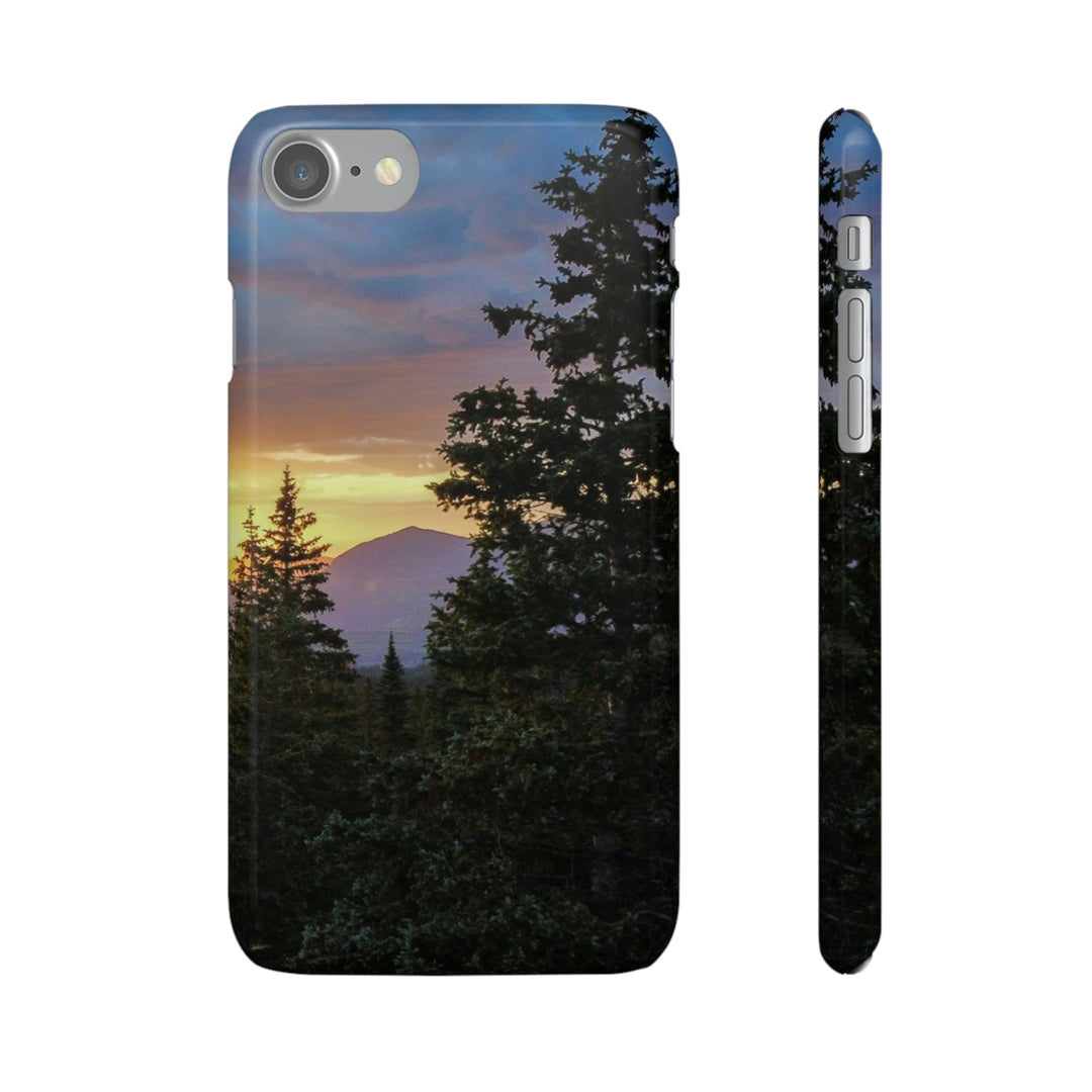 Rainy Sunset Through the Trees - Phone Case