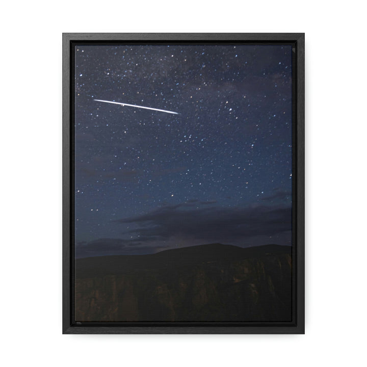 Starlink Above the Canyon - Canvas with Frame