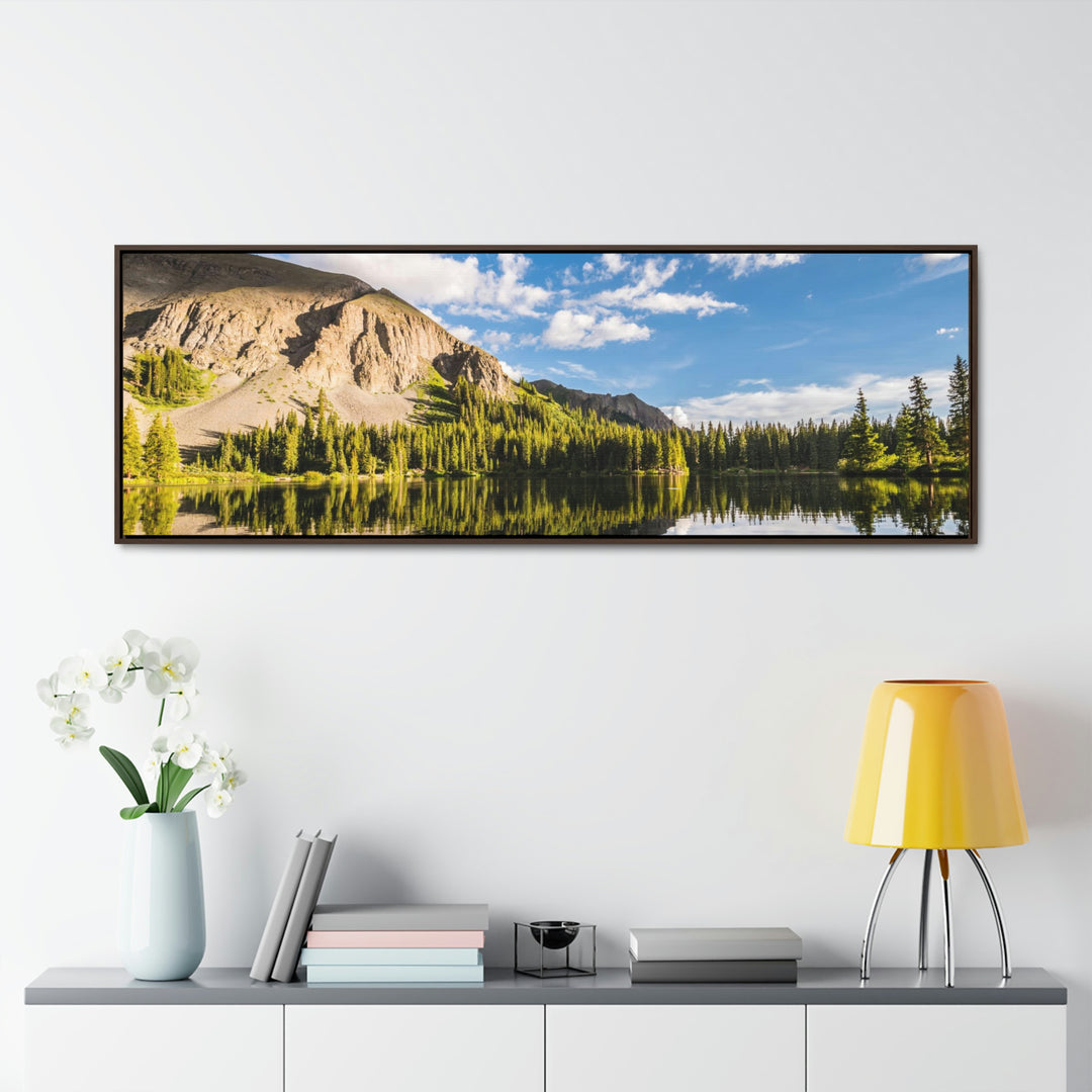 Mountain Scene Reflected - Canvas with Frame