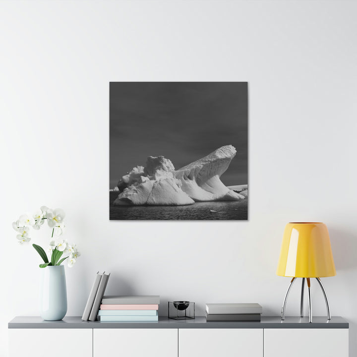 The Angles of an Iceberg in Black and White - Canvas