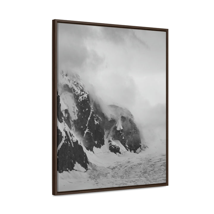 The Mist Descends in Black and White - Canvas with Frame