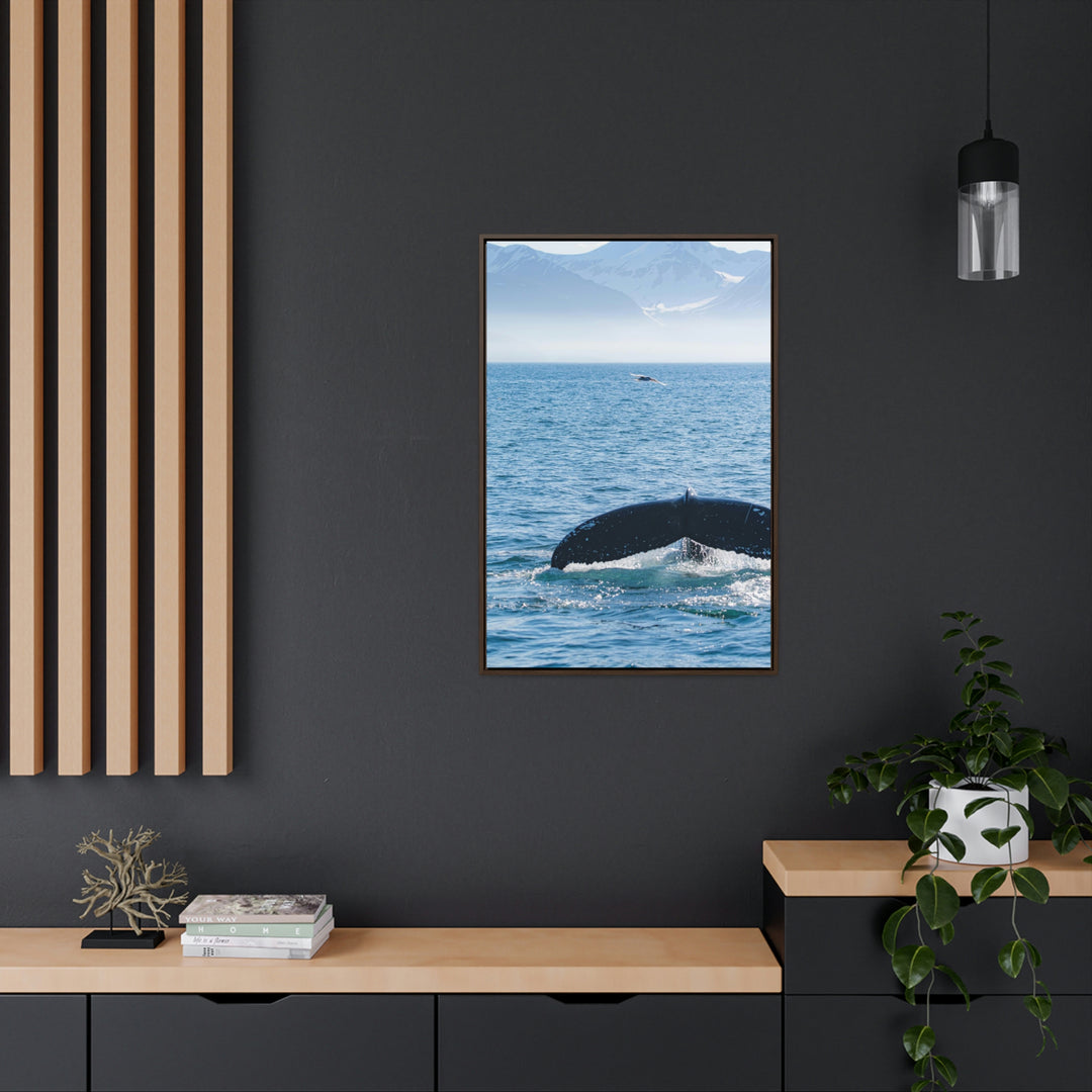 A Whale and A Mountain - Canvas with Frame