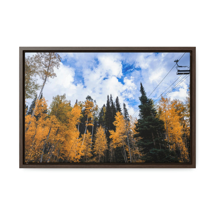 Chairlift in Suspension - Canvas with Frame