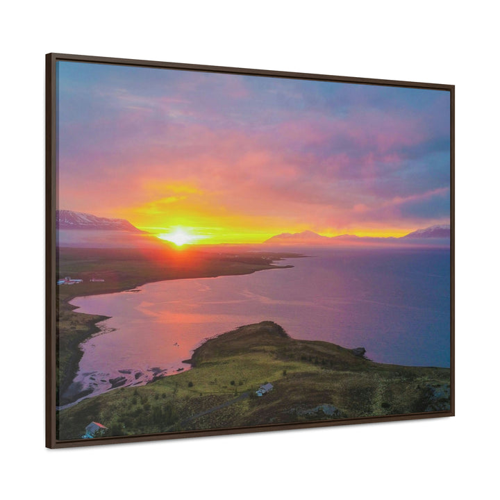 Sunset Over the Fjord Part 1 - Canvas with Frame