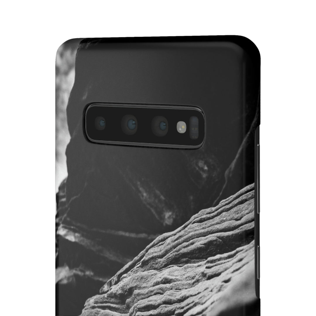 Layers of Rock in Black and White - Phone Case