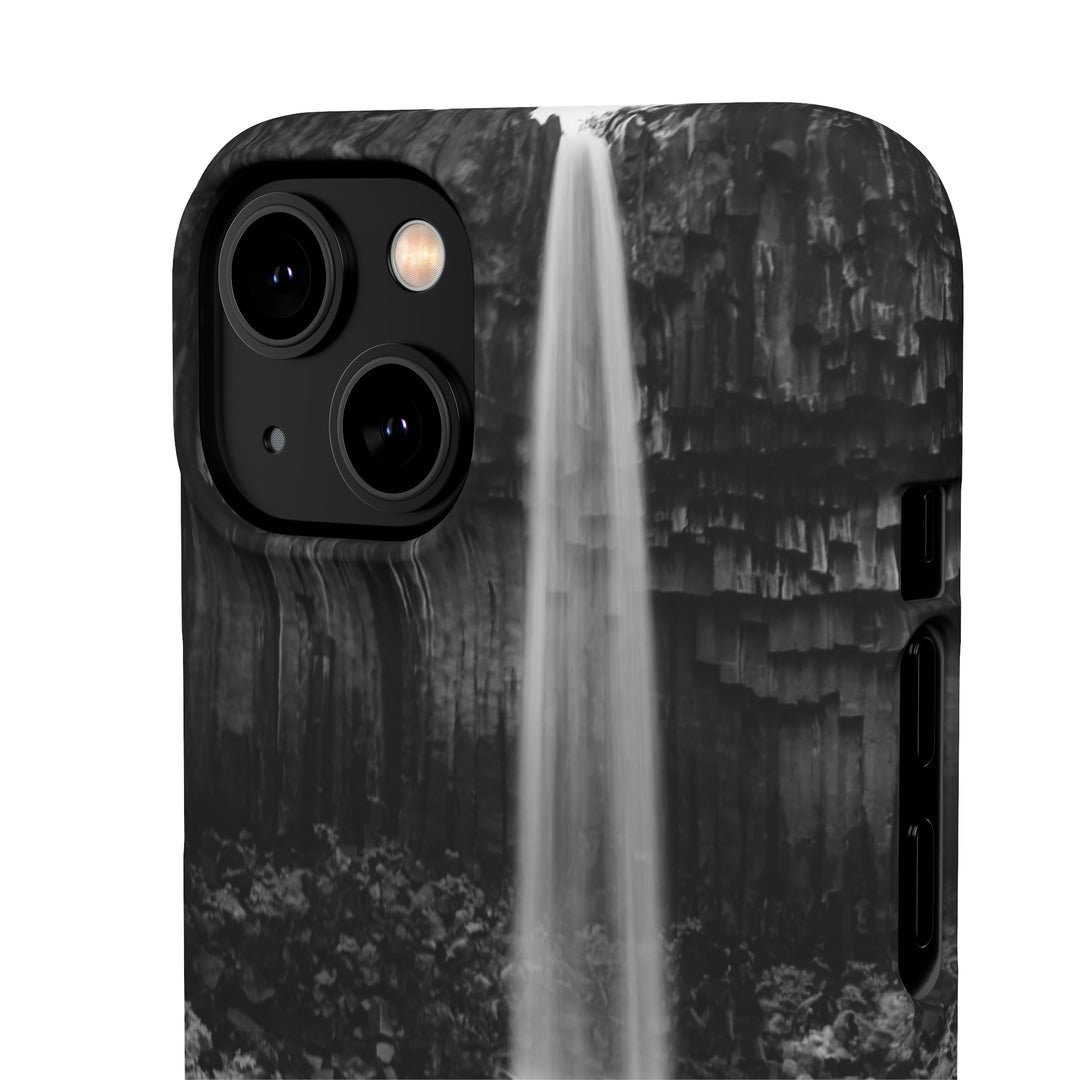 Svartifoss in Black and White - Phone Case