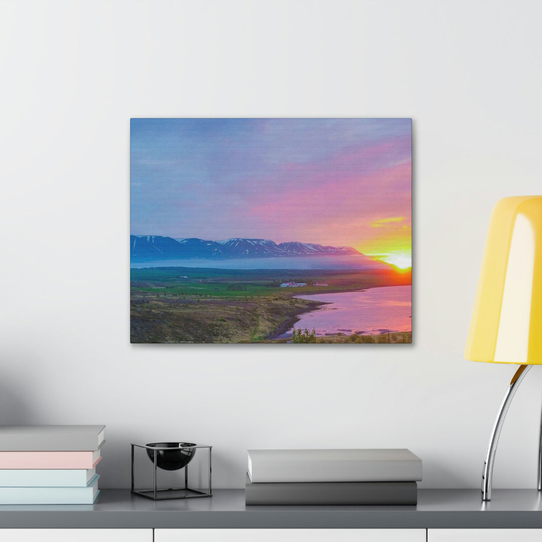 Sunset Over the Fjord Part 2 - Canvas