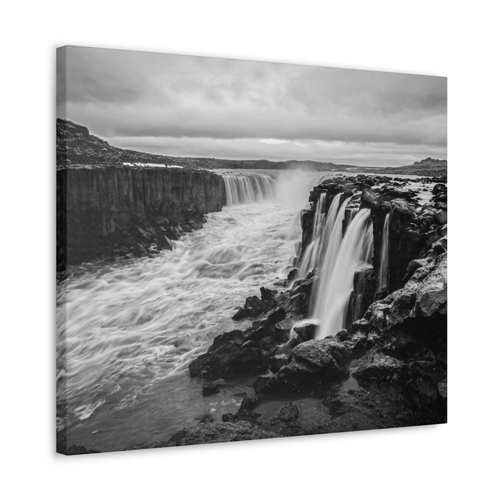 Selfoss in Black and White - Canvas