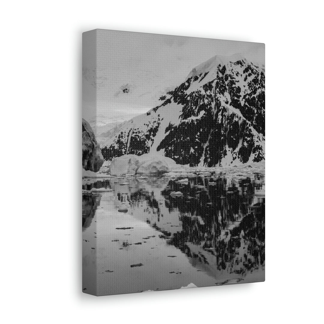 Reflected Calm in Black and White - Canvas