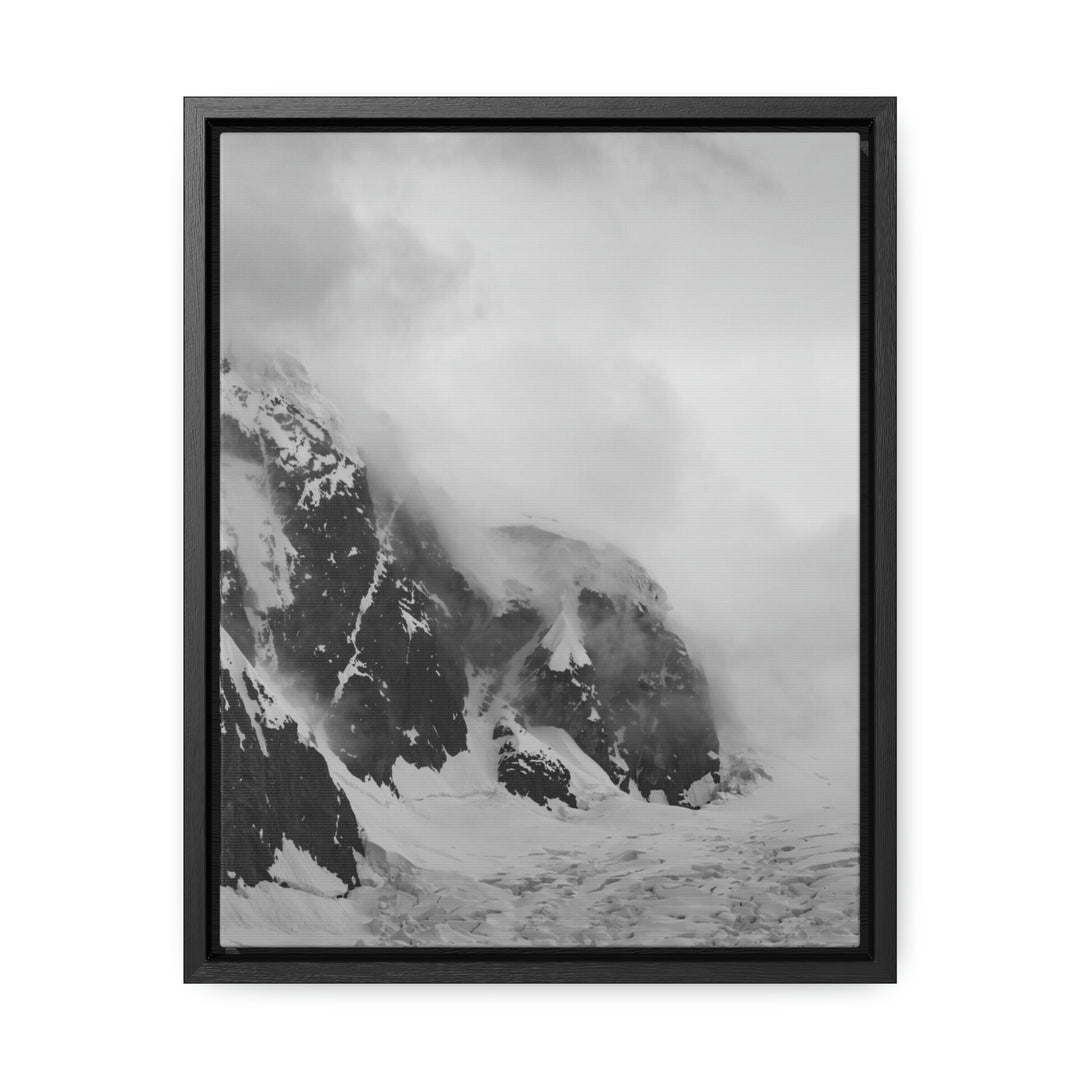 The Mist Descends in Black and White - Canvas with Frame