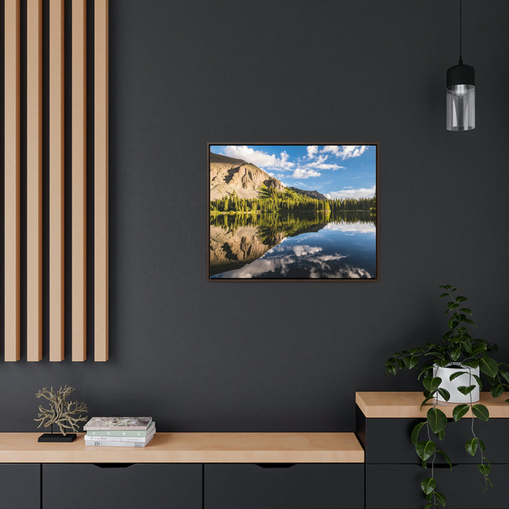 Mountain Scene Reflected - Canvas with Frame