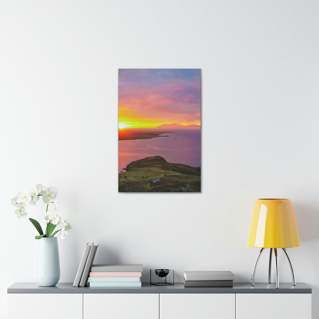 Sunset Over the Fjord Part 1 - Canvas