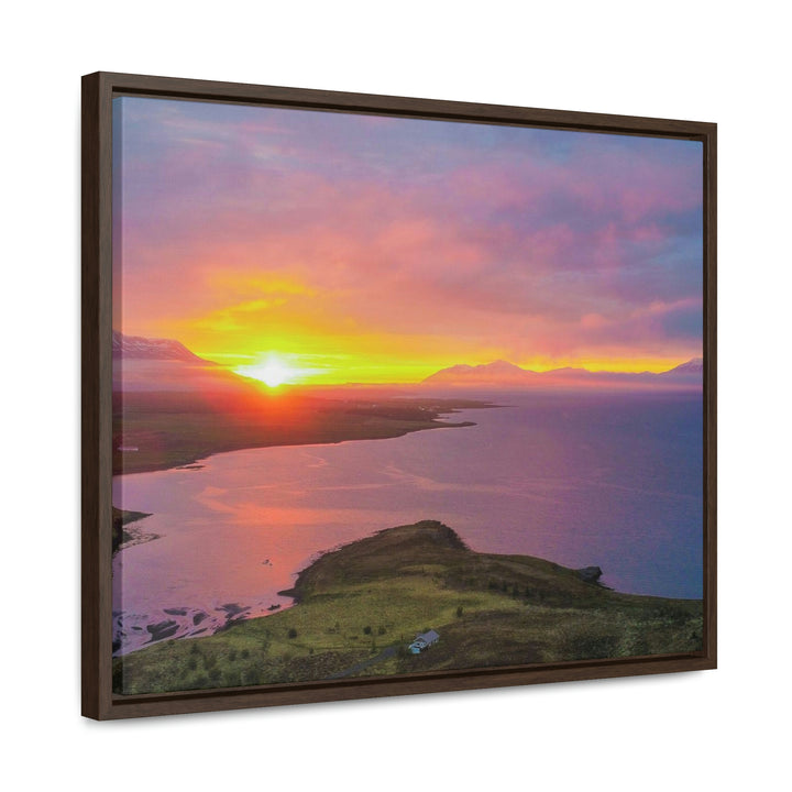 Sunset Over the Fjord Part 1 - Canvas with Frame