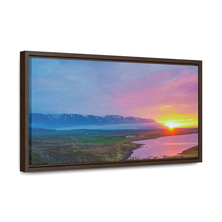 Sunset Over the Fjord Part 2 - Canvas with Frame