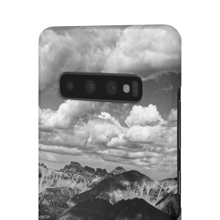 Imogene Pass From the Air in Black and White - Phone Case