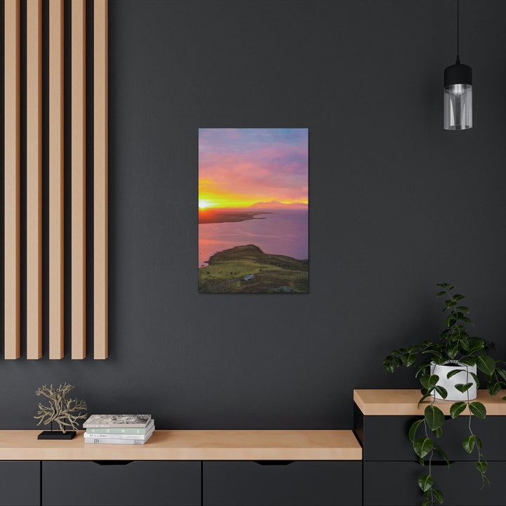 Sunset Over the Fjord Part 1 - Canvas