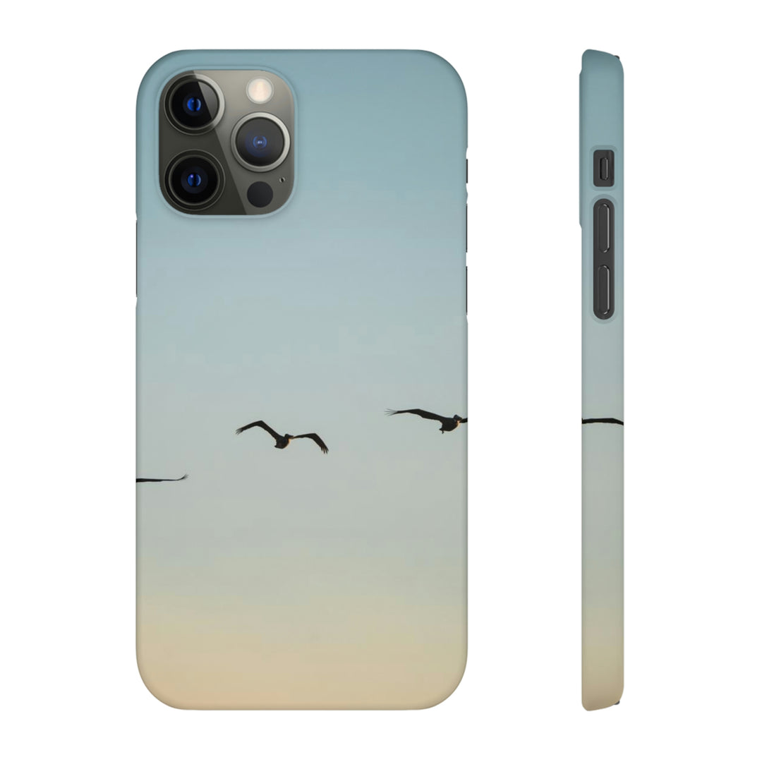 Brown Pelicans in Flight - Phone Case