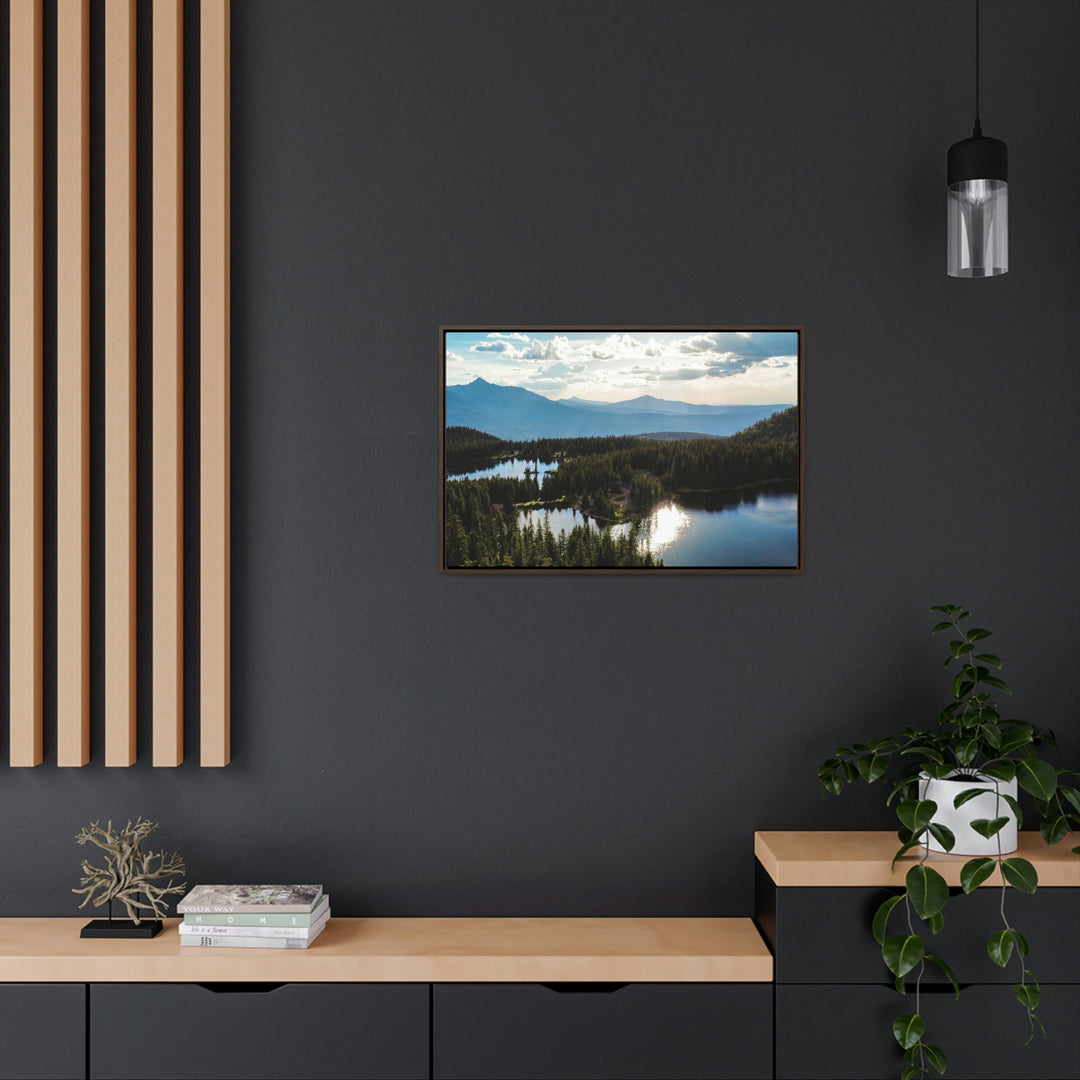 Cool Mountain Lakes - Canvas with Frame