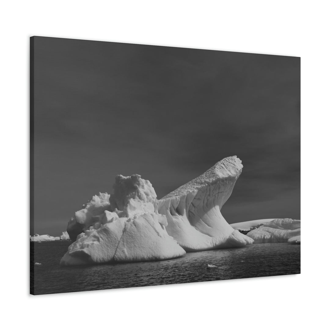 The Angles of an Iceberg in Black and White - Canvas