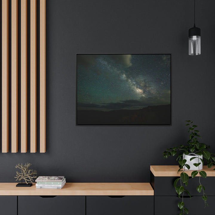 Milky Way Through the Clouds Part 2 - Canvas with Frame