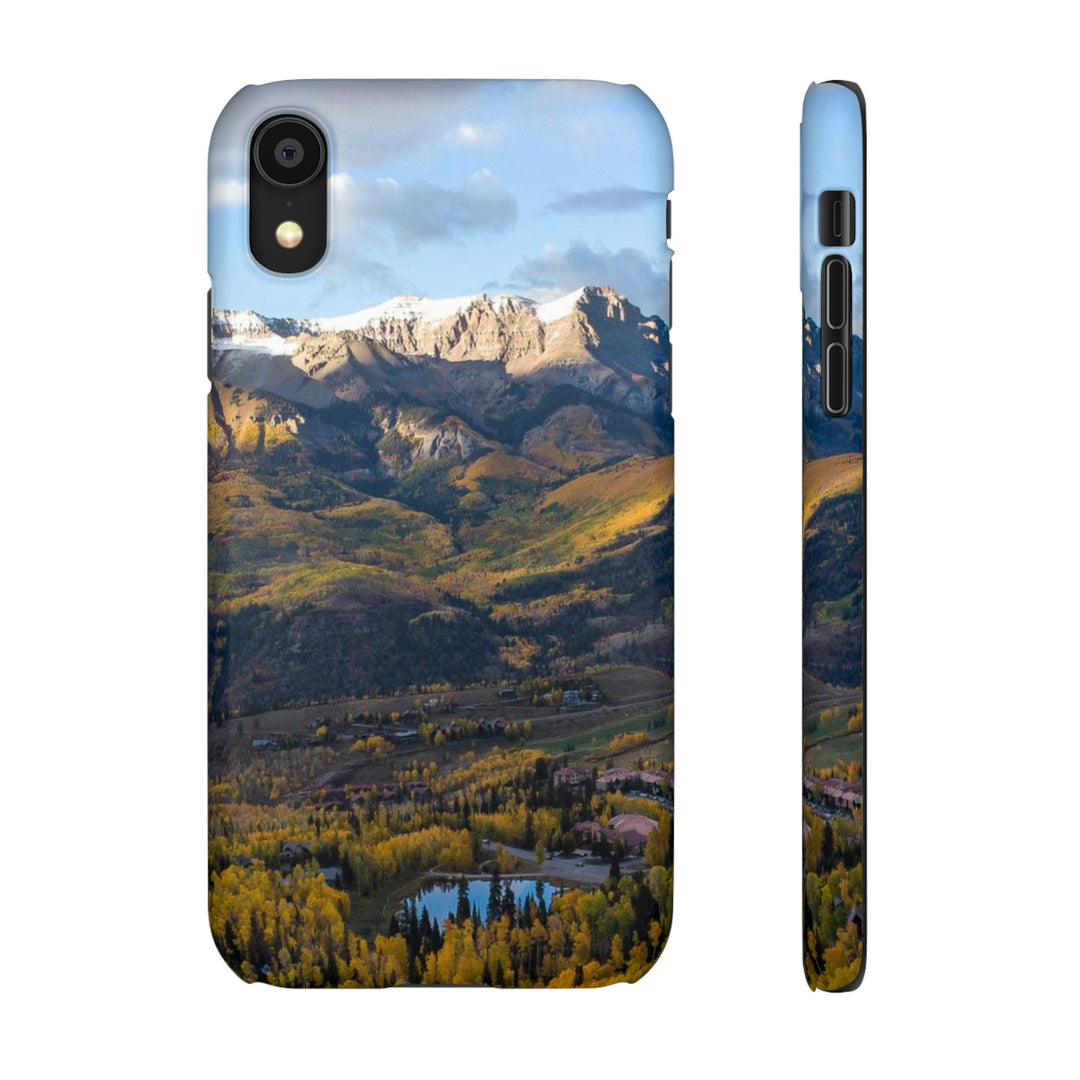 Glowing Mountainside - Phone Case