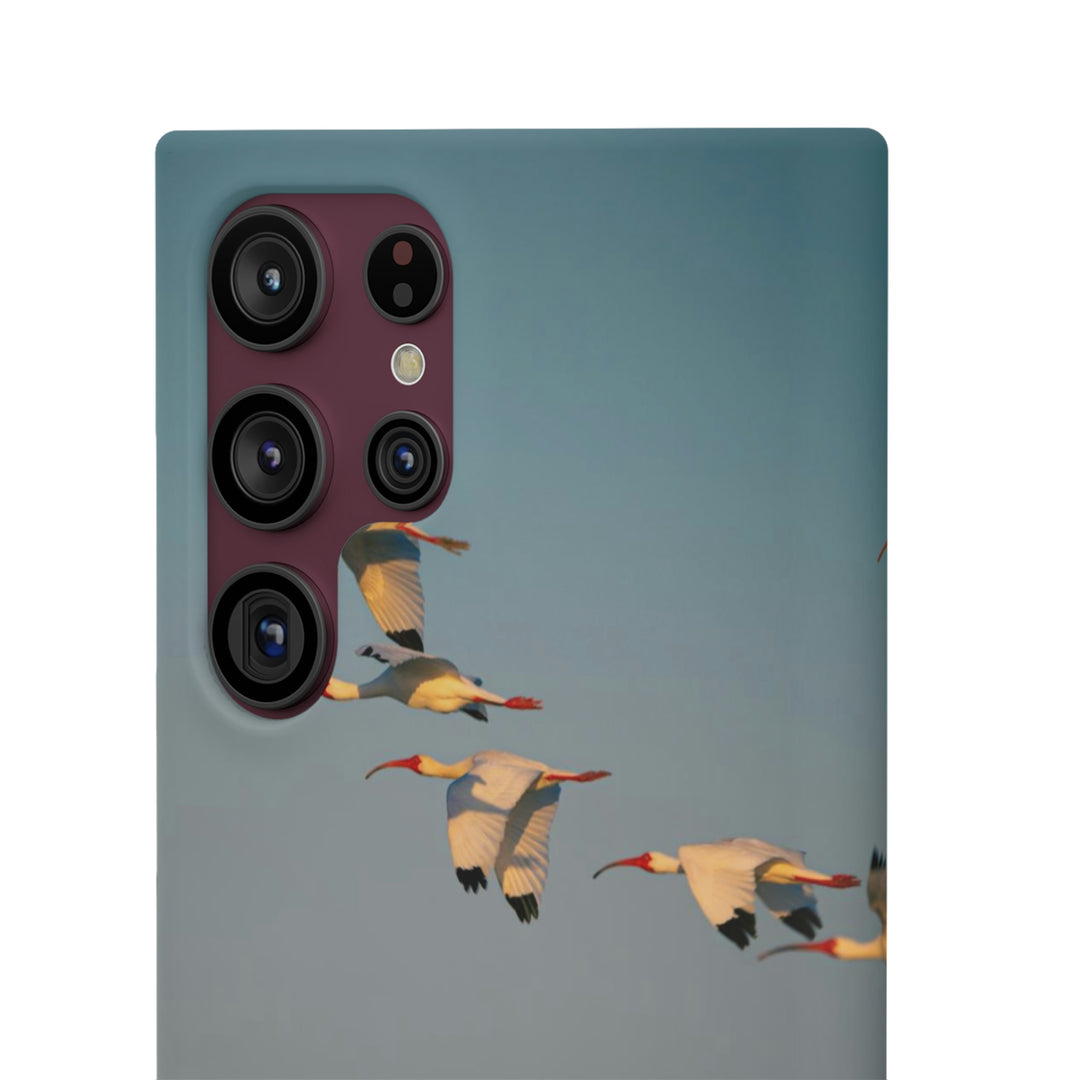 White Ibis in Flight - Phone Case