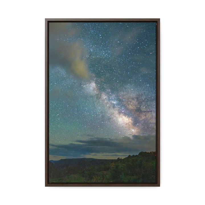 Milky Way Through the Clouds Part 1 - Canvas with Frame