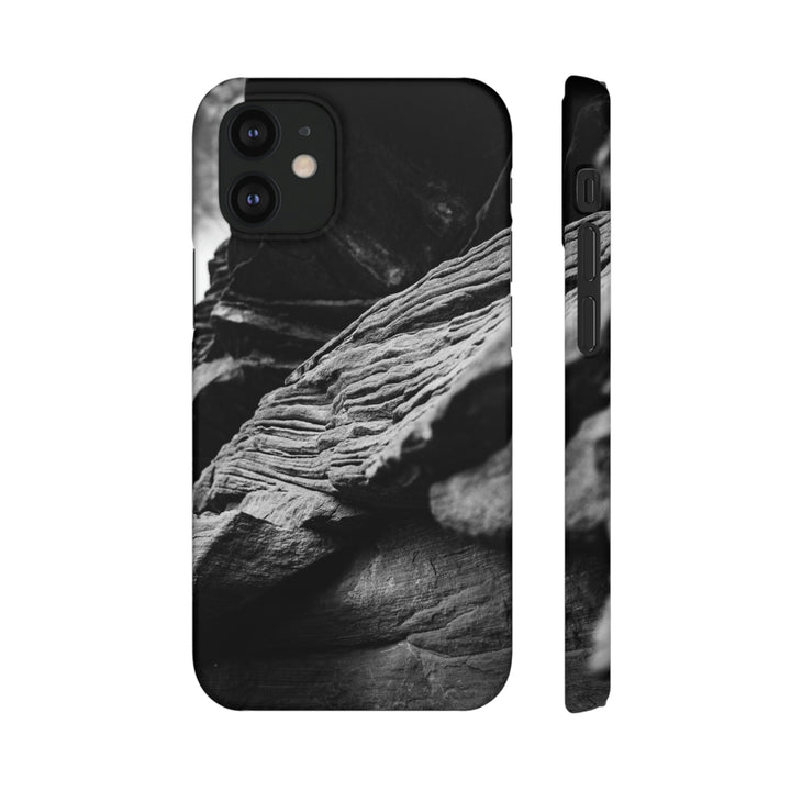 Layers of Rock in Black and White - Phone Case