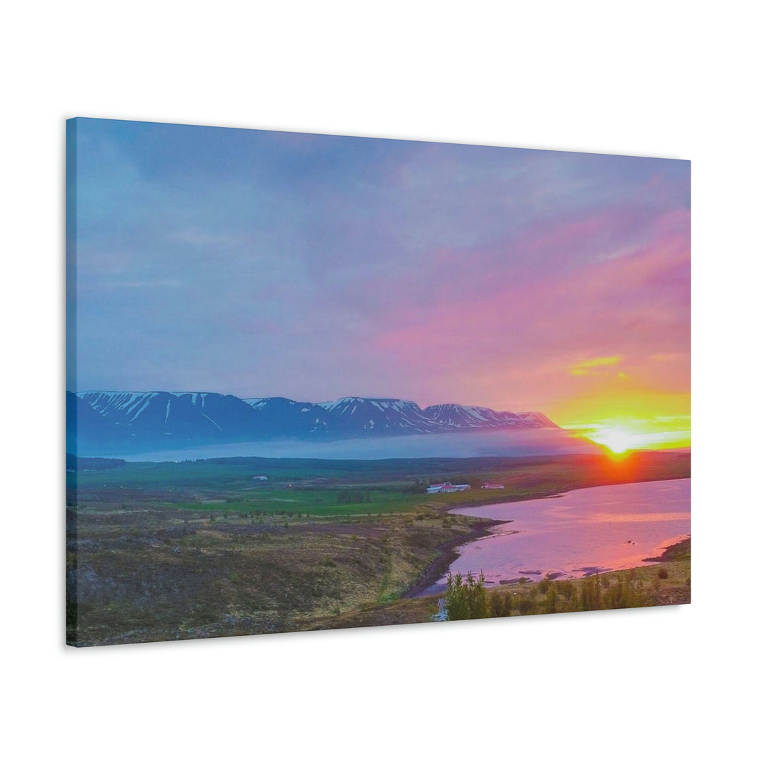 Sunset Over the Fjord Part 2 - Canvas