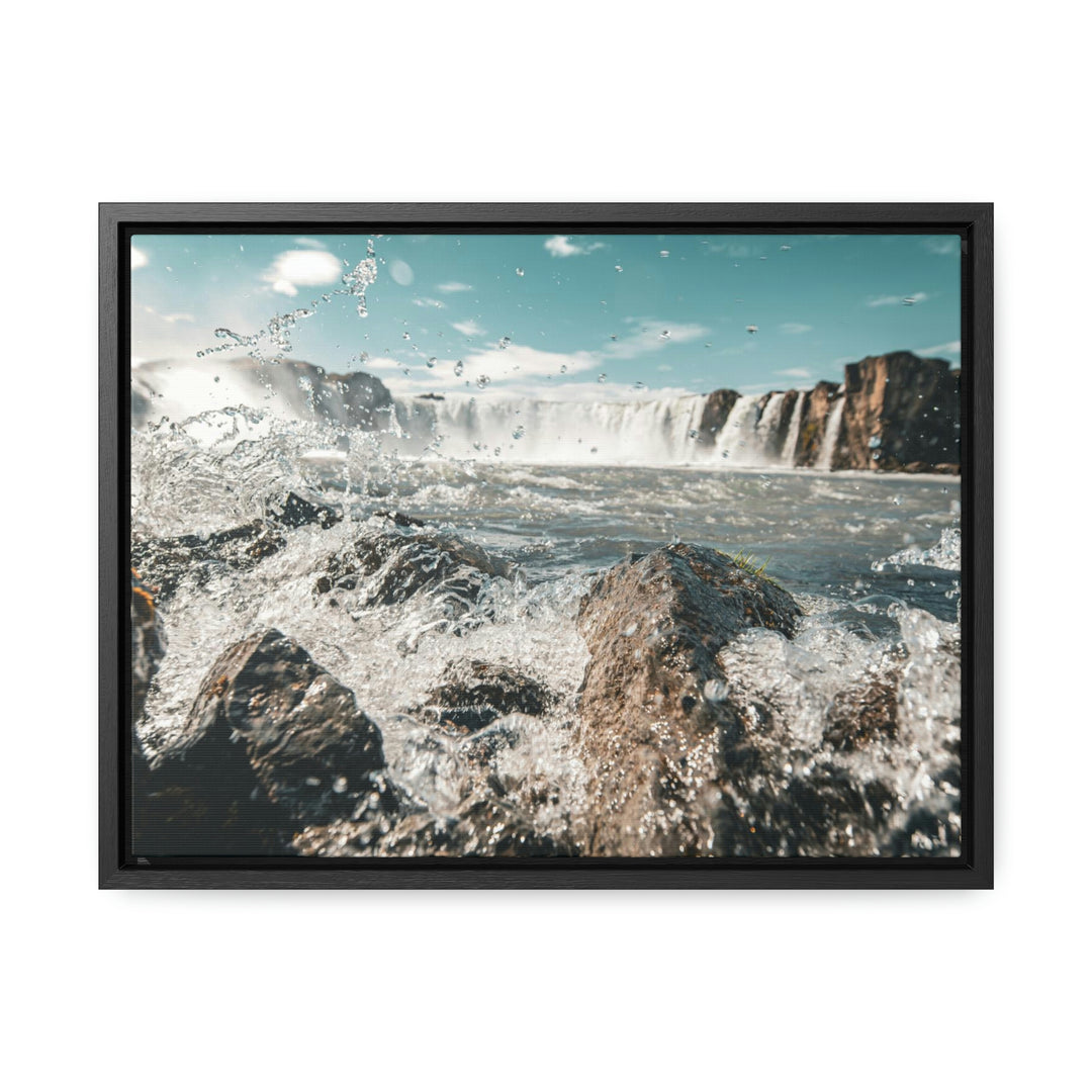 Goðafoss Splash - Canvas with Frame