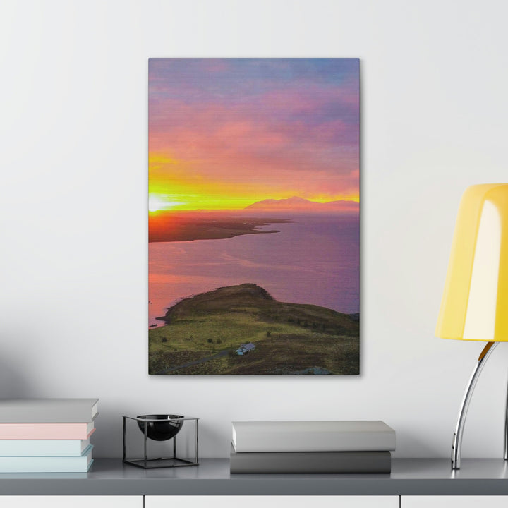 Sunset Over the Fjord Part 1 - Canvas