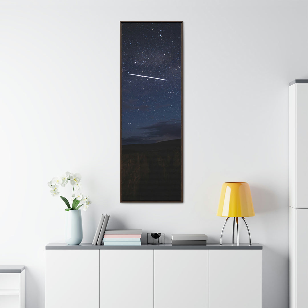 Starlink Above the Canyon - Canvas with Frame