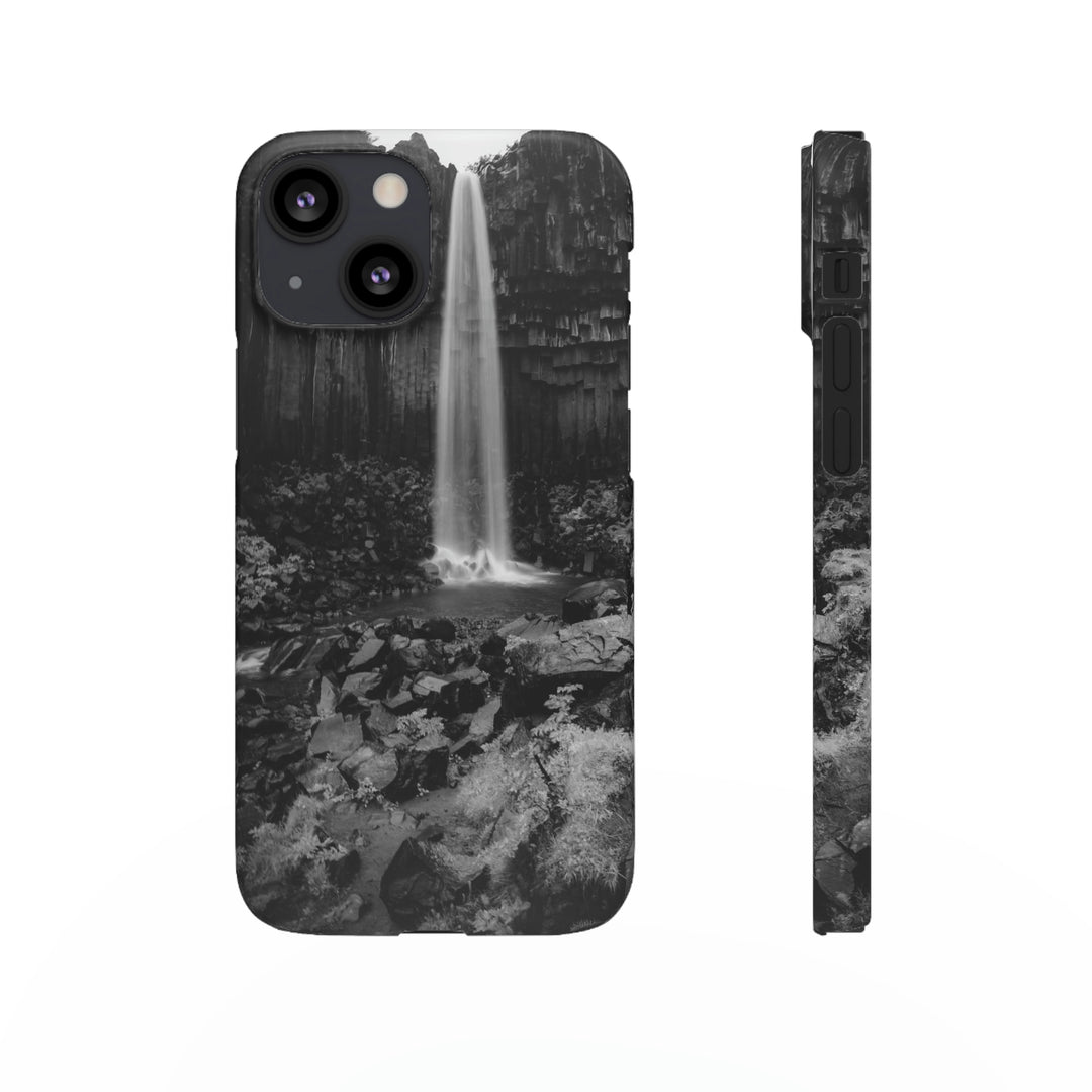 Svartifoss in Black and White - Phone Case