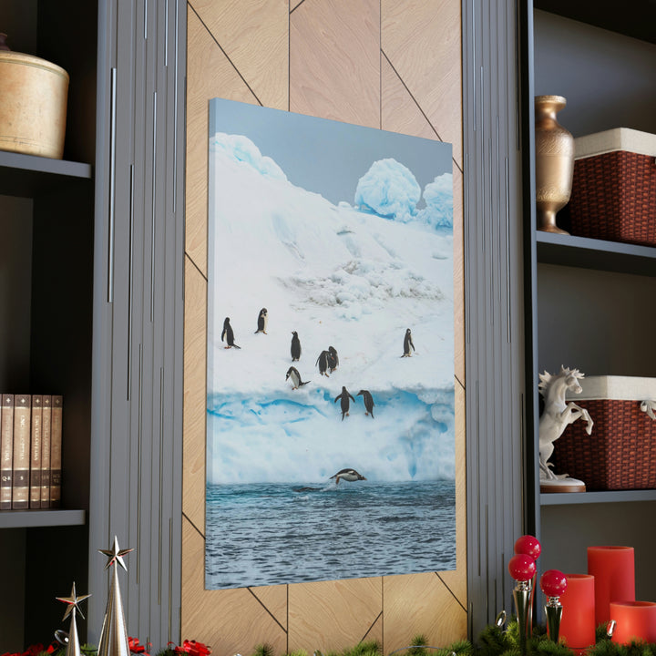 Porpoising Penguin - Canvas