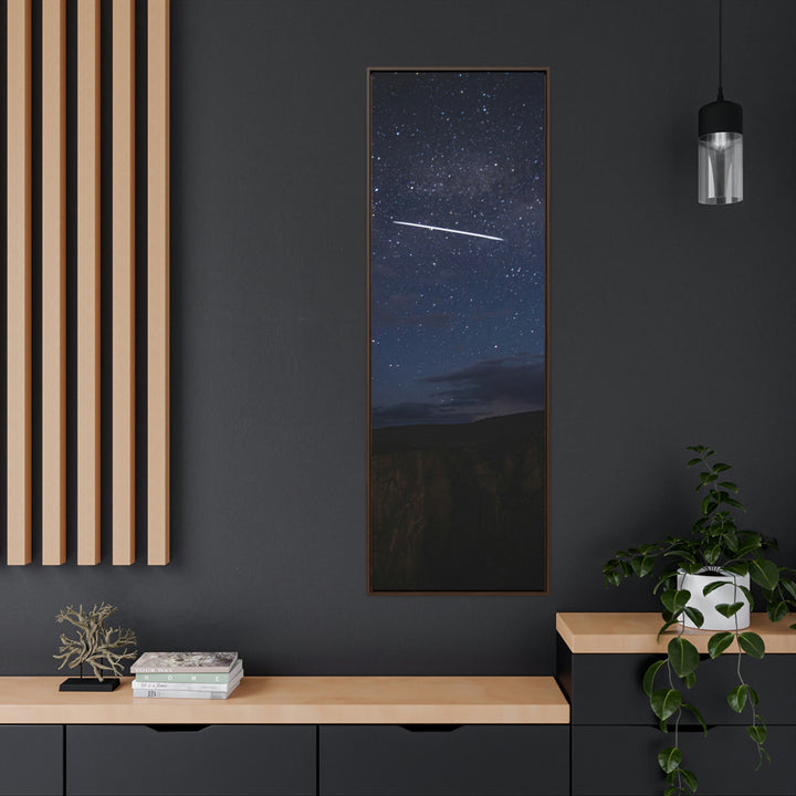 Starlink Above the Canyon - Canvas with Frame