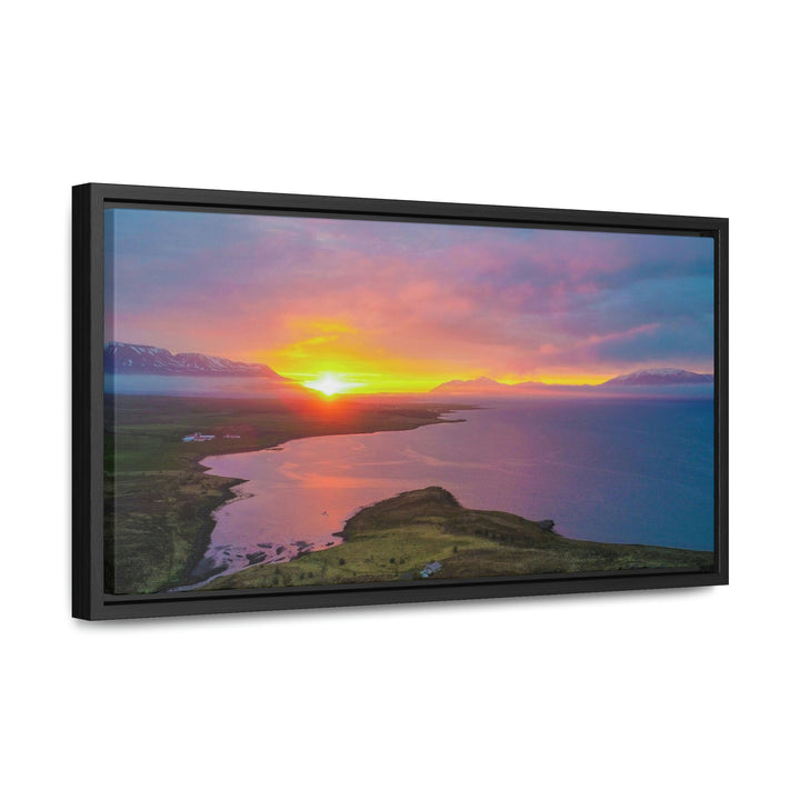 Sunset Over the Fjord Part 1 - Canvas with Frame