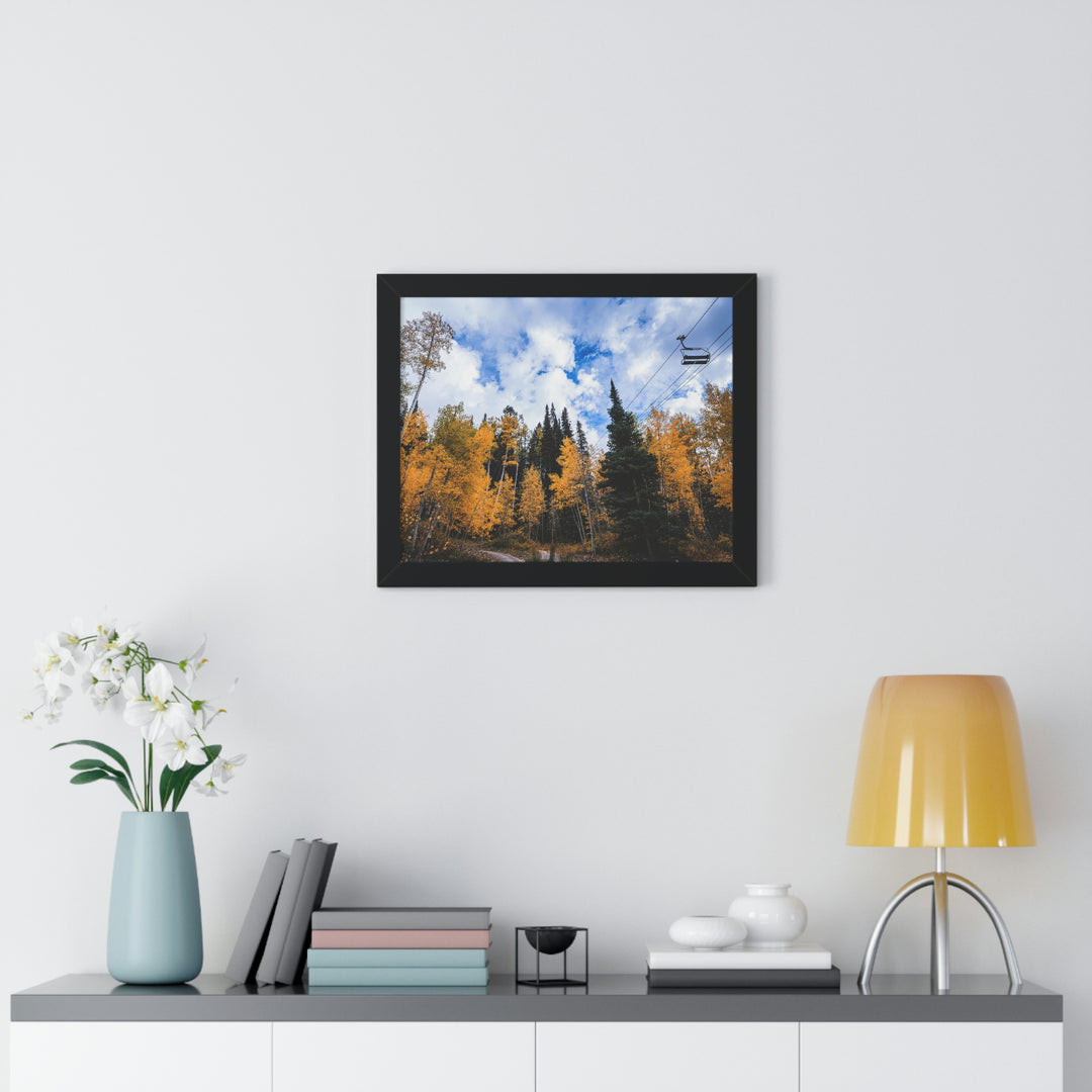 Chairlift in Suspension - Framed Print