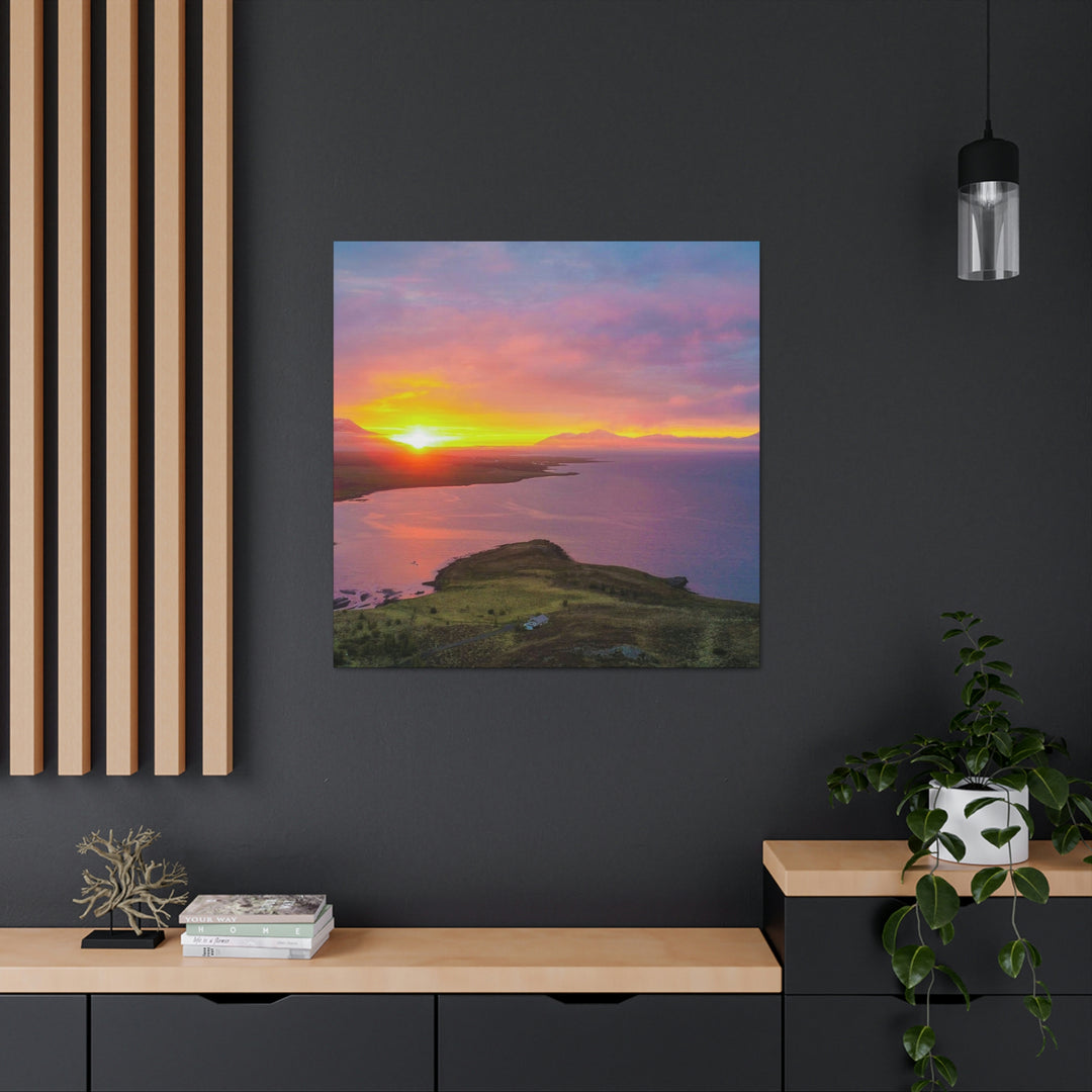 Sunset Over the Fjord Part 1 - Canvas