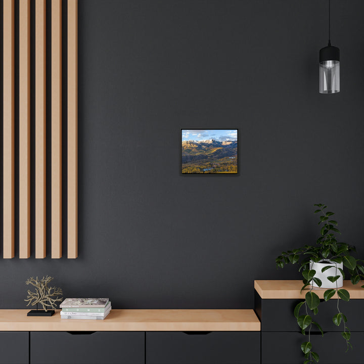 Glowing Mountainside - Canvas with Frame