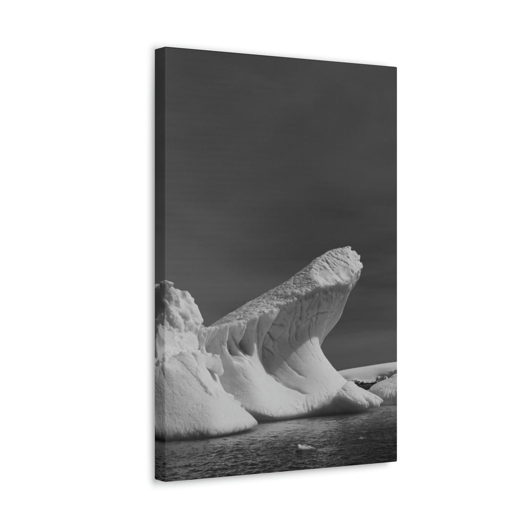 The Angles of an Iceberg in Black and White - Canvas