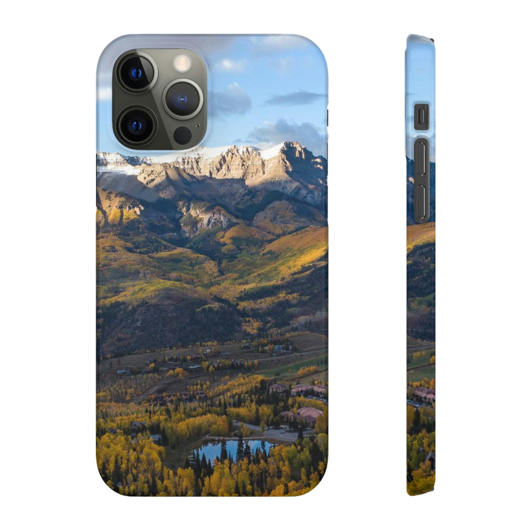 Glowing Mountainside - Phone Case