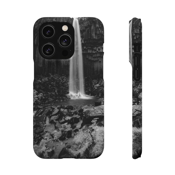 Svartifoss in Black and White - Phone Case