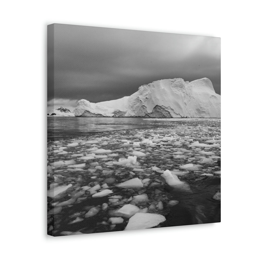 Lane of Ice In Black and White - Canvas