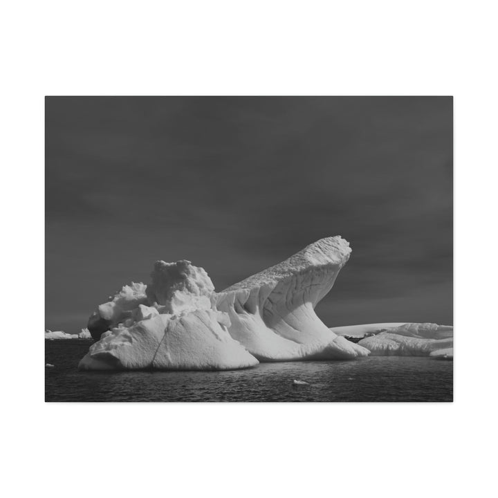 The Angles of an Iceberg in Black and White - Canvas