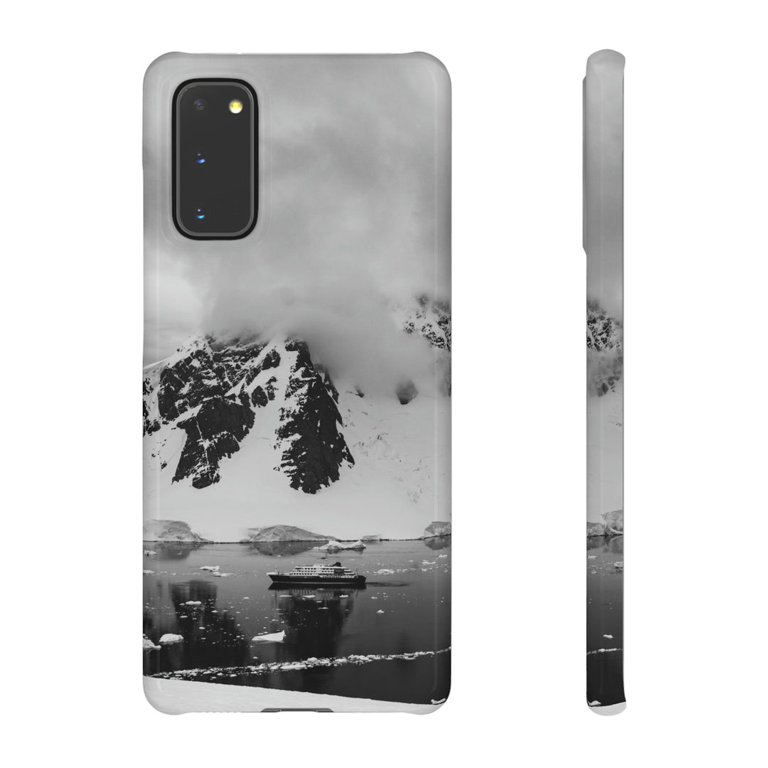 Peaceful Anchoring in Black and White - Phone Case