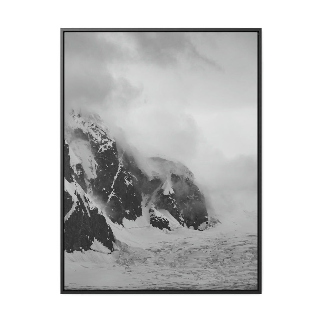 The Mist Descends in Black and White - Canvas with Frame