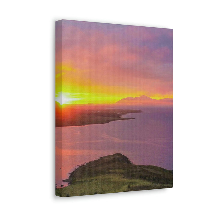 Sunset Over the Fjord Part 1 - Canvas