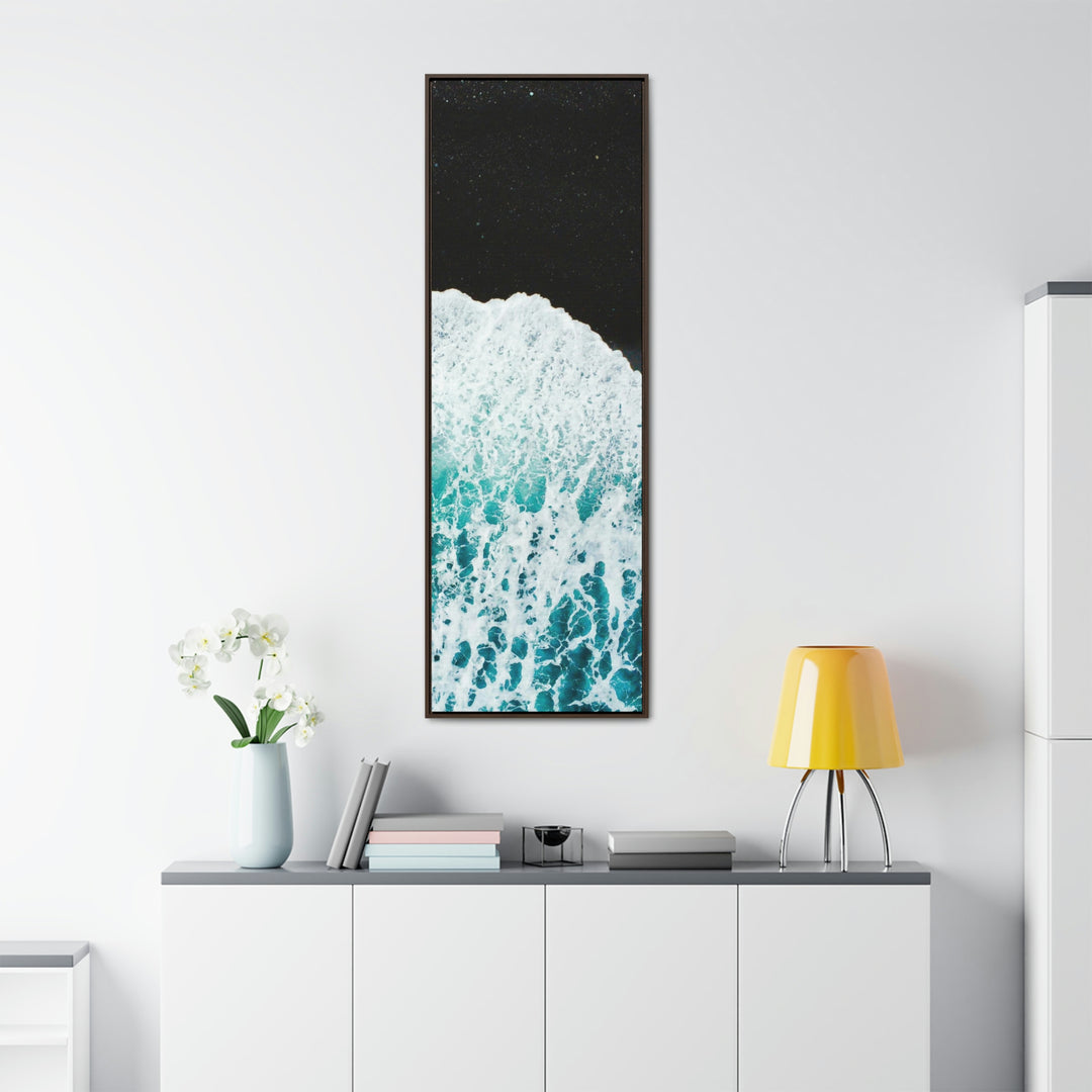 A Wave on Volcanic Sand - Canvas with Frame