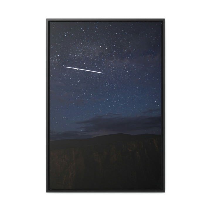 Starlink Above the Canyon - Canvas with Frame